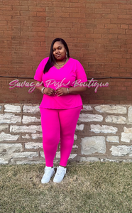 Catching Flights Set Neon Hot Pink (Curvy)